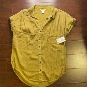 Caslon Nordstromrack Neverworn mustard buttonshirt